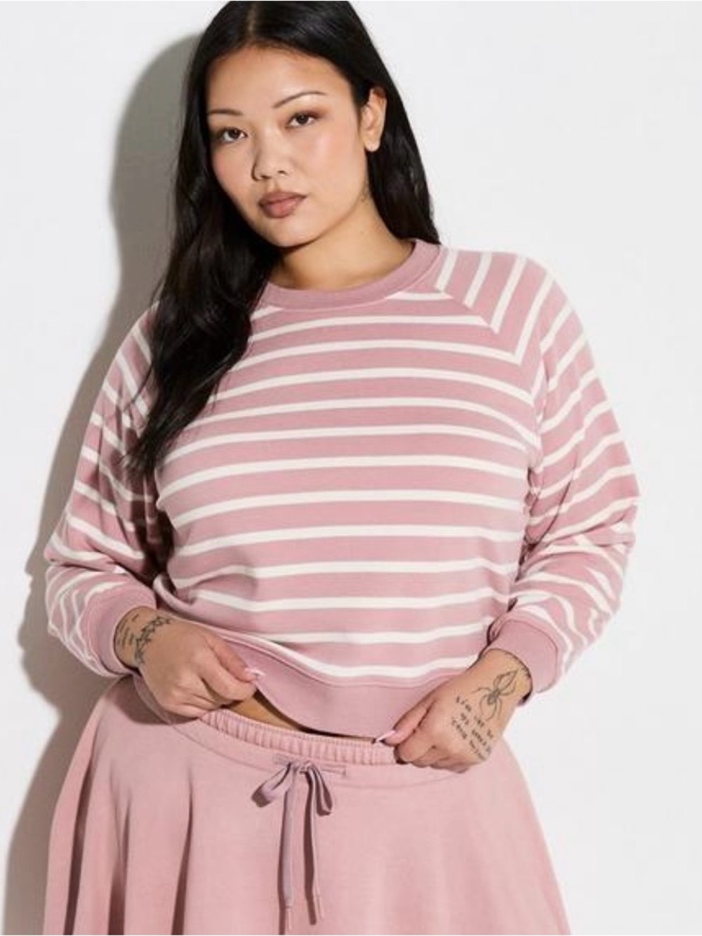 NWT Plus-size LoveSick Cropped Crew Sweatshirt